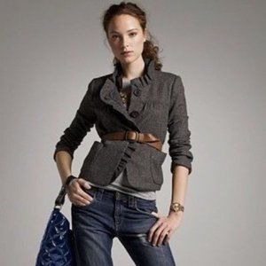 J. Crew herringbone wool crop jacket